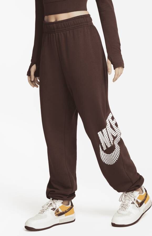 Nike Sportswear Oversized dansbroek van fleece voor dames Bruin