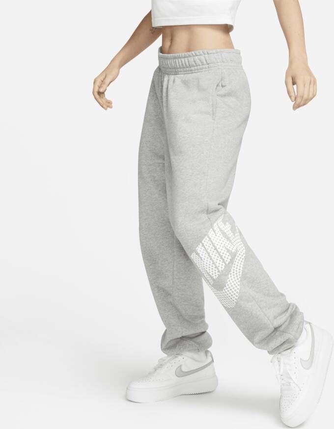 Nike Sportswear Oversized dansbroek van fleece voor dames Grijs