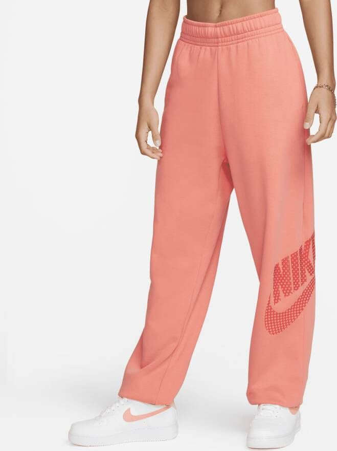 Nike Sportswear Oversized dansbroek van fleece voor dames Oranje