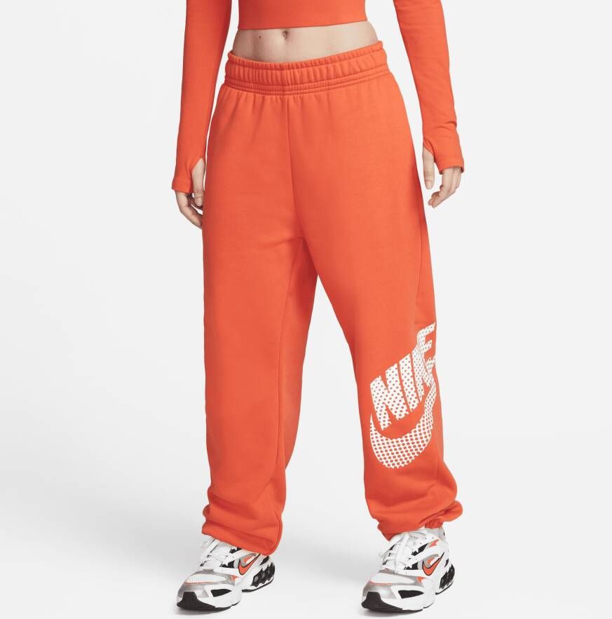 Nike Sportswear Oversized dansbroek van fleece voor dames Rood