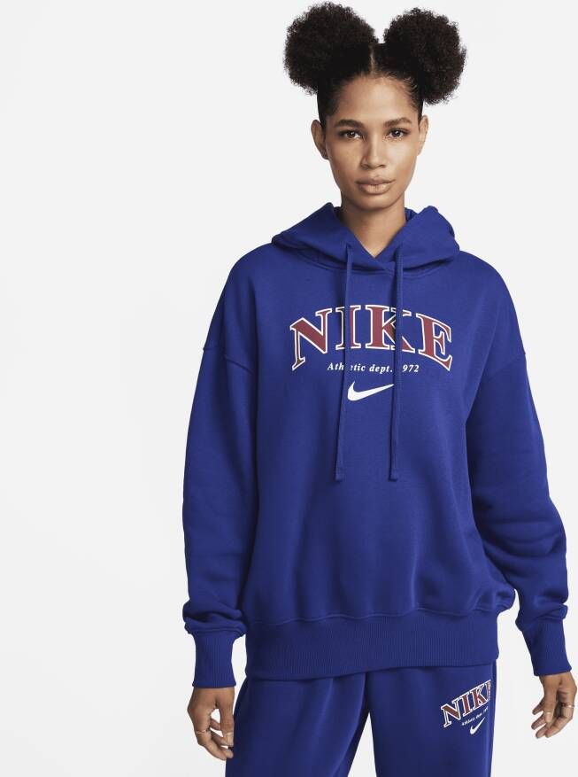 Nike Sportswear Oversized fleecehoodie voor dames Blauw