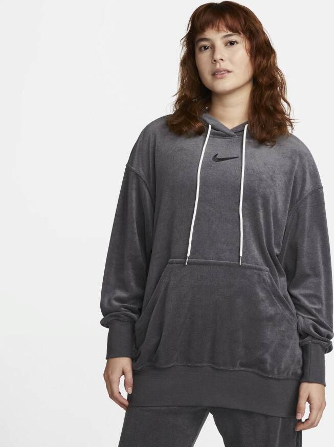 Nike Sportswear Oversized hoodie van badstof voor dames Grijs