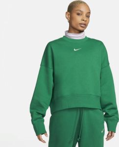 Nike Sportswear Phoenix Fleece Extra oversized sweatshirt met ronde hals voor dames Groen