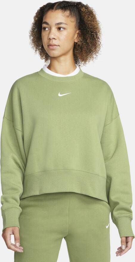 Nike Sportswear Phoenix Fleece extra oversized sweatshirt met ronde hals voor dames Groen