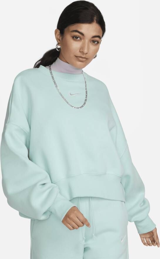 Nike Sportswear Phoenix Fleece Extra oversized sweatshirt met ronde hals voor dames Groen