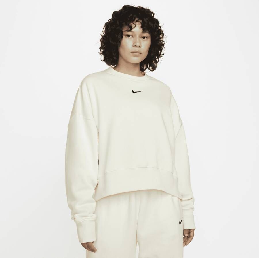 Nike Sportswear Phoenix Fleece extra oversized sweatshirt met ronde hals voor dames Wit