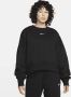 Nike Sportswear Phoenix Fleece extra oversized sweatshirt met ronde hals voor dames Zwart - Thumbnail 3