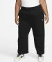 Nike Sportswear Phoenix Fleece Joggingbroek met hoge taille en wijde pijpen voor dames (Plus Size) Zwart - Thumbnail 1