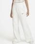 Nike Sportswear Phoenix Fleece Joggingbroek met hoge taille en wijde pijpen voor dames Wit - Thumbnail 1