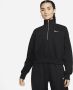 Nike Sportswear Phoenix Fleece Kort oversized sweatshirt met halflange rits voor dames Zwart - Thumbnail 2