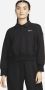 Nike Sportswear Phoenix Fleece Kort polosweatshirt met 3 4-mouwen voor dames Zwart - Thumbnail 1