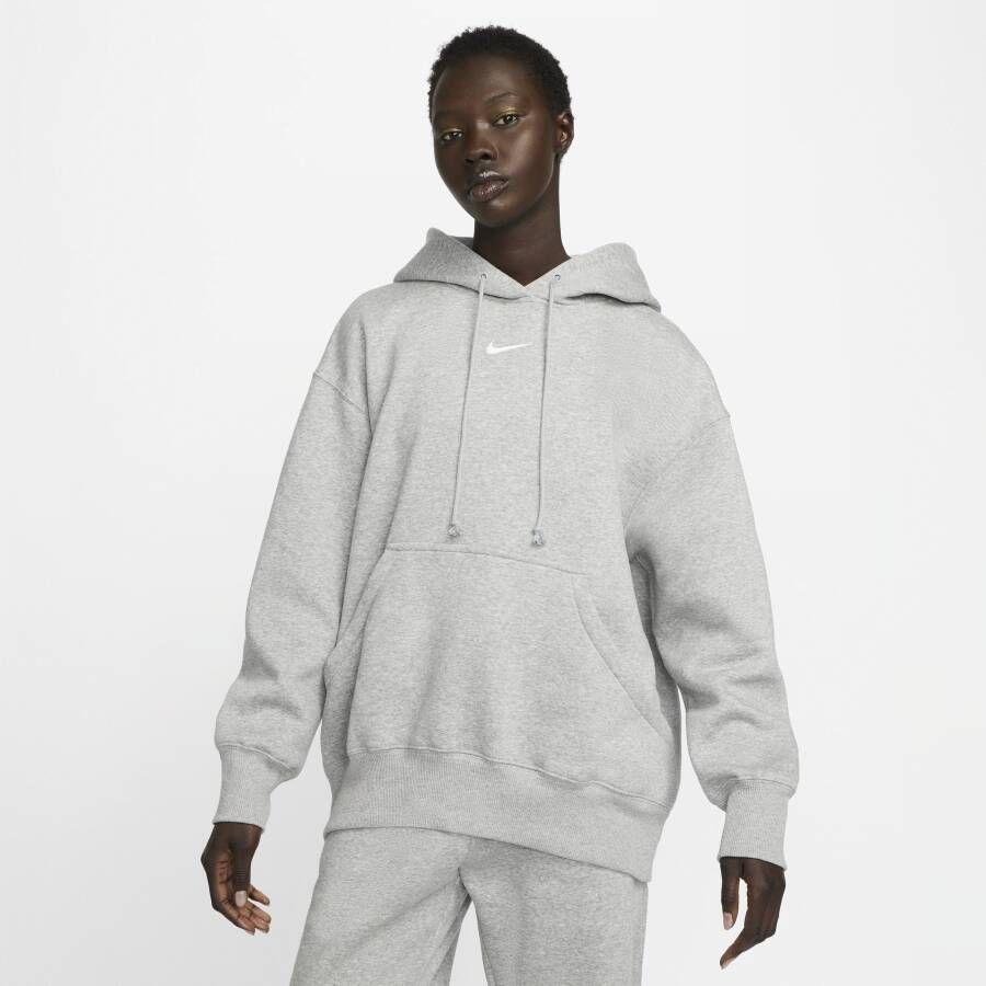 Nike Sportswear Phoenix Fleece Oversized Hoodie Hoodies Kleding dk grey heather sail maat: XS beschikbare maaten:XS S M L XL