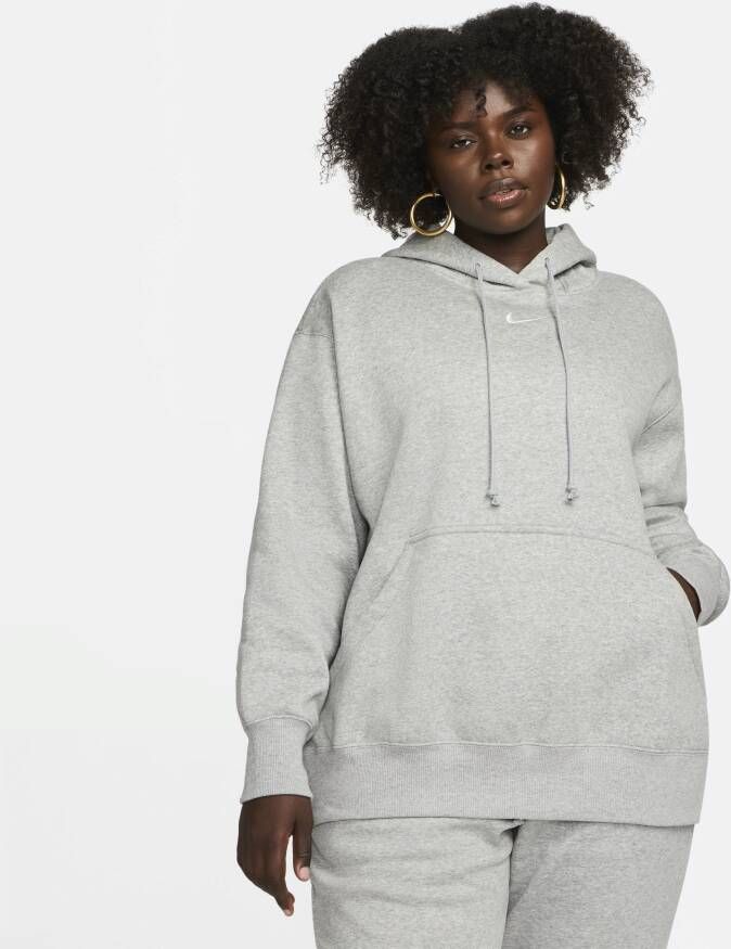 Nike Sportswear Phoenix Fleece oversized hoodie voor dames (Plus Size) Grijs