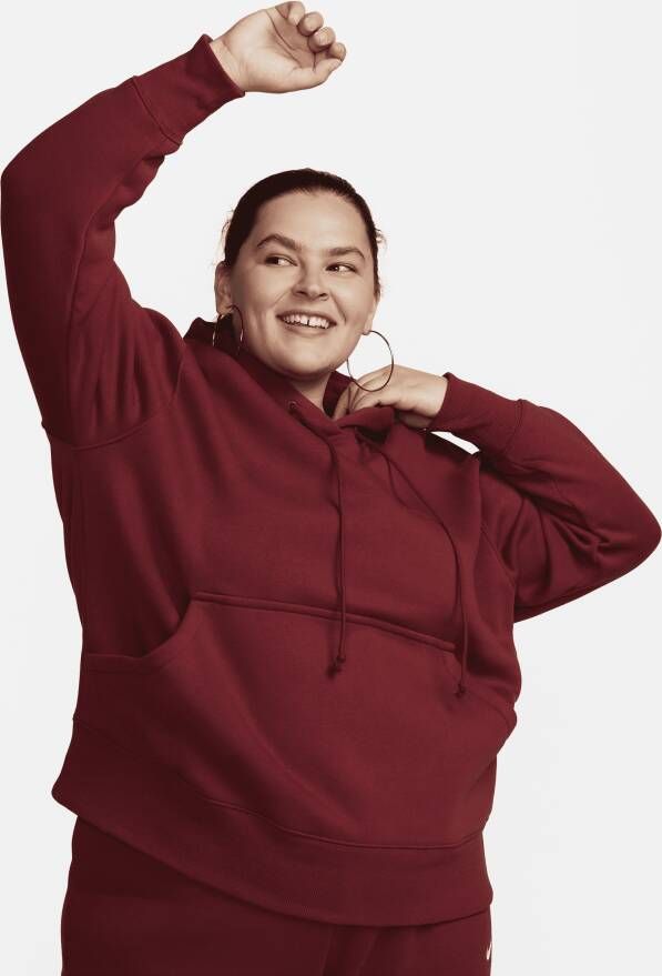 Nike Sportswear Phoenix Fleece Oversized hoodie voor dames (Plus Size) Rood