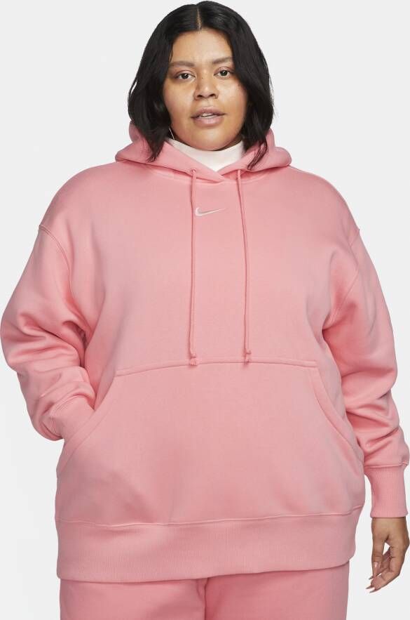 Nike Sportswear Phoenix Fleece oversized hoodie voor dames (Plus Size) Roze