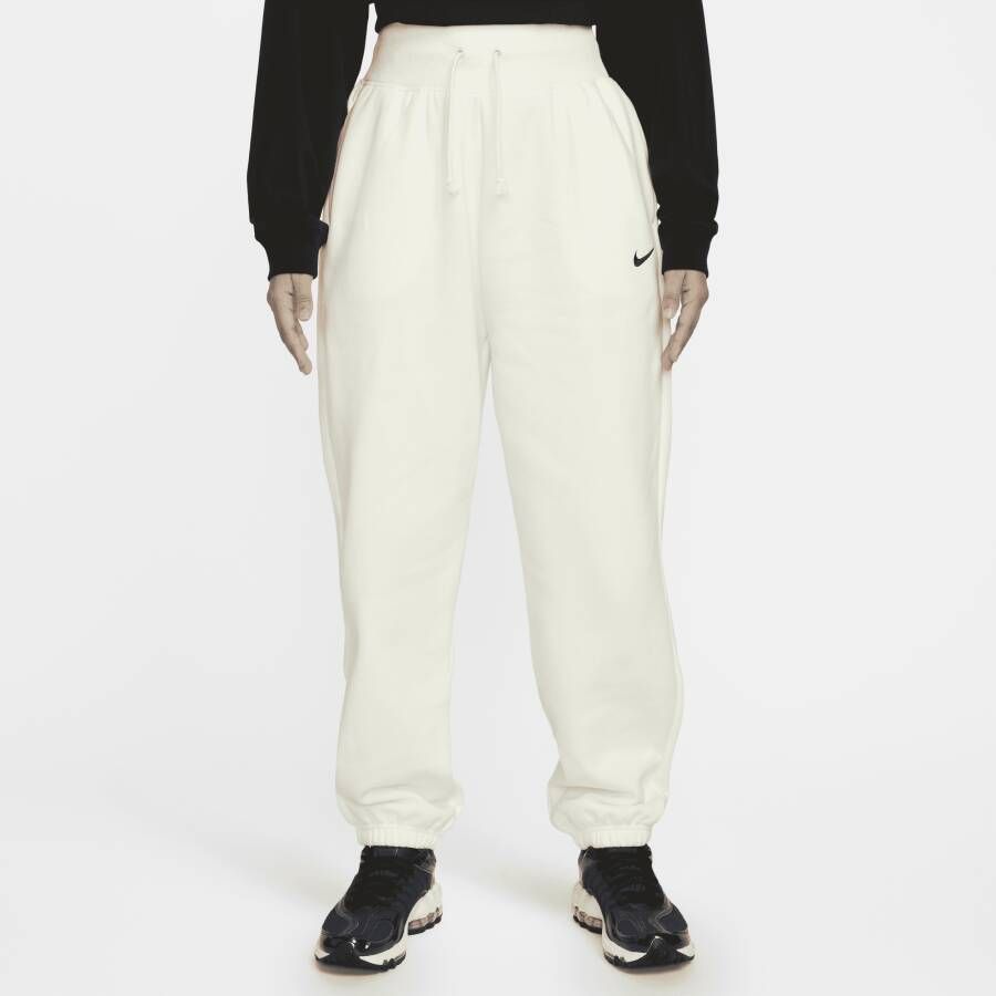 Nike Sportswear Phoenix Fleece Oversized joggingbroek met hoge taille voor dames Wit