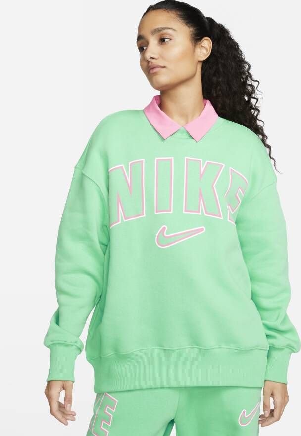Nike Sportswear Phoenix Fleece Oversized sweatshirt met ronde hals voor dames Groen