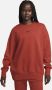 Nike Sportswear Phoenix Fleece Oversized sweatshirt met ronde hals voor dames Oranje - Thumbnail 1