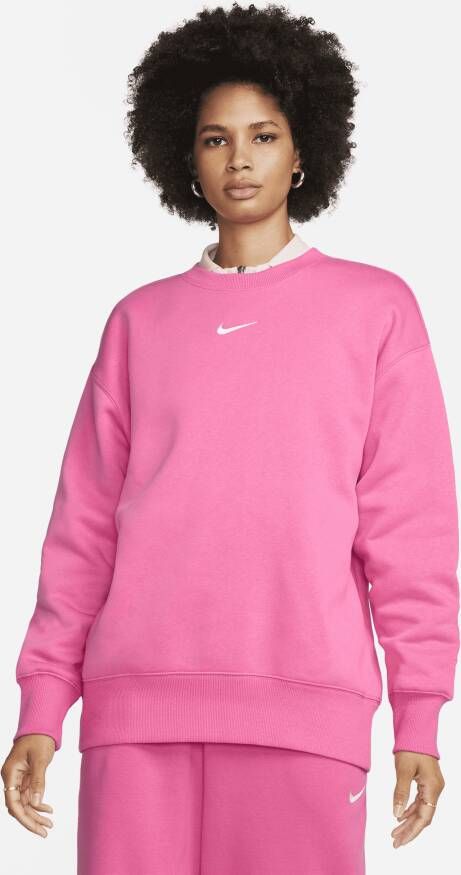 Nike Sportswear Phoenix Fleece Oversized sweatshirt met ronde hals voor dames Roze