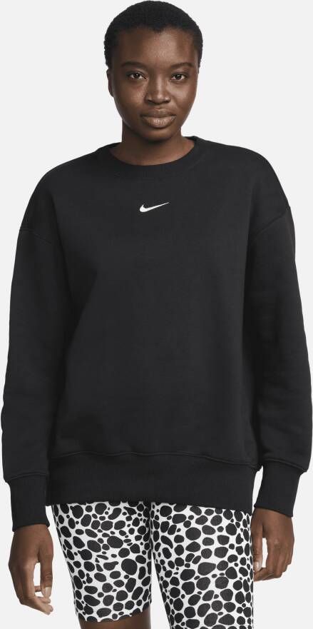 Nike Sportswear Phoenix Fleece Oversized sweatshirt met ronde hals voor dames Zwart