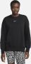 Nike Sportswear Phoenix Fleece Oversized sweatshirt met ronde hals voor dames Zwart - Thumbnail 1