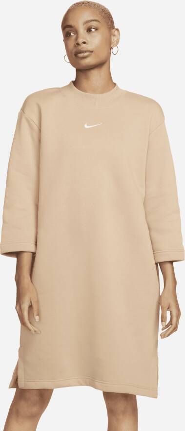 Nike Sportswear Phoenix Fleece Ruimvallende jurk met 3 4-mouwen Bruin