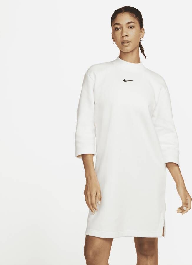 Nike Sportswear Phoenix Fleece Ruimvallende jurk met 3 4-mouwen Wit