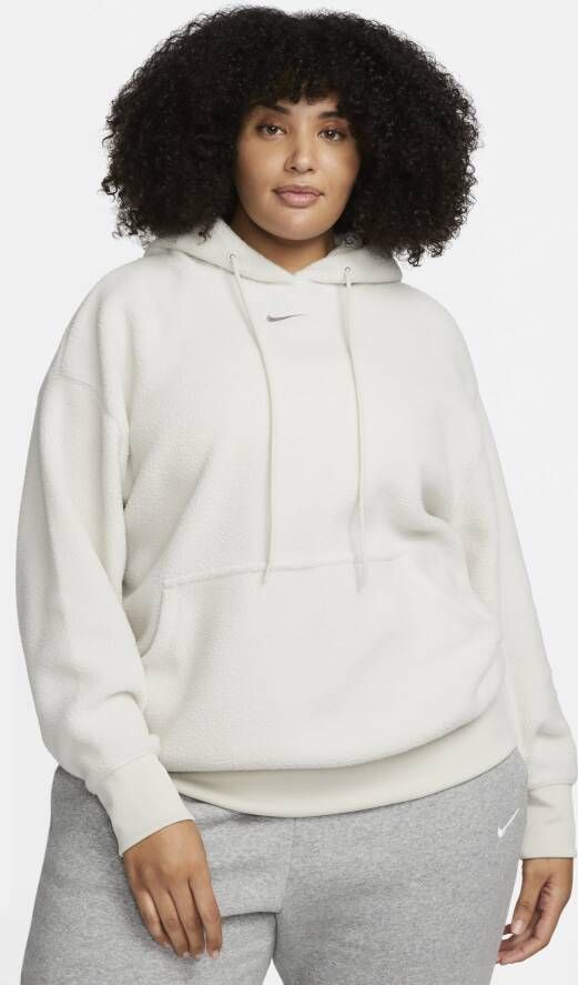 Nike Sportswear Plush Hoodie voor dames (Plus Size) Grijs