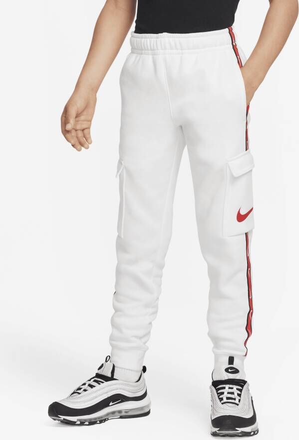 Nike Sportswear Repeat Cargobroek van fleece voor jongens Wit