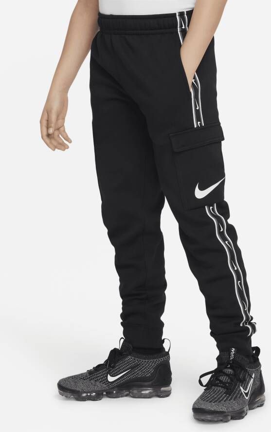 Nike Sportswear Repeat Cargobroek van fleece voor jongens Zwart
