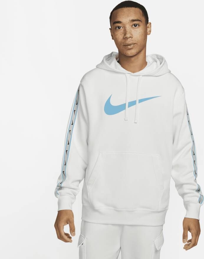 Nike Sportswear Repeat Fleecehoodie voor heren Wit