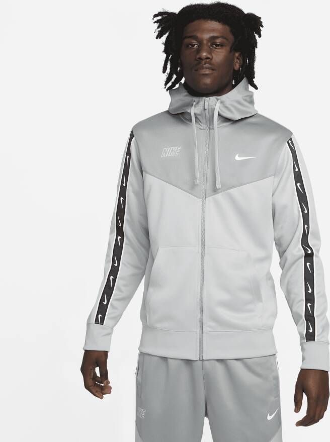 Nike Sportswear Repeat Hoodie met rits voor heren Grijs