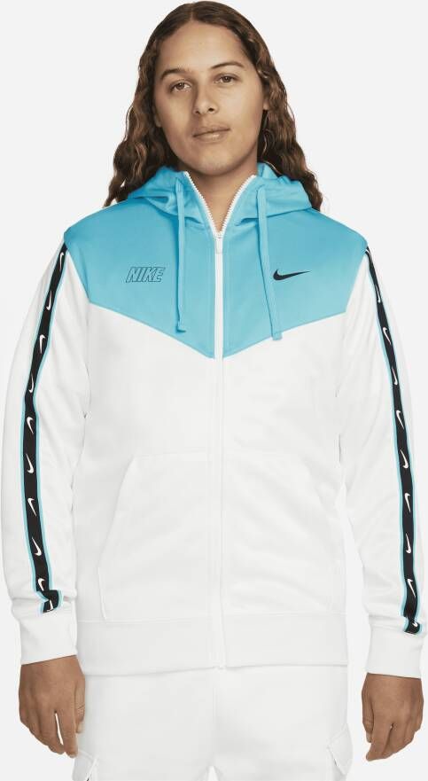 Nike Sportswear Repeat Hoodie met rits voor heren Wit