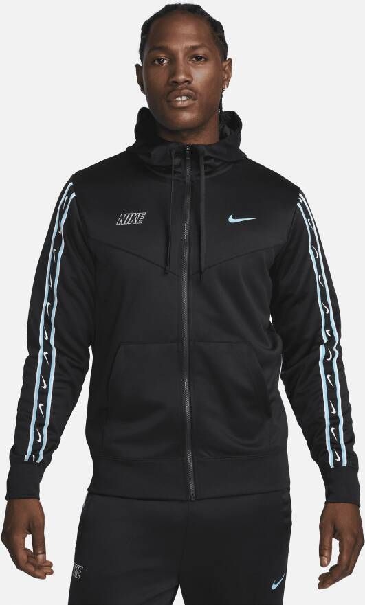 Nike Sportswear Repeat Hoodie met rits voor heren Zwart