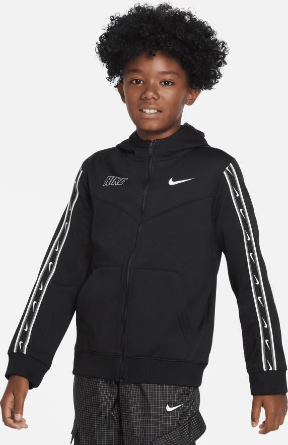 Nike Sportswear Repeat Hoodie met rits voor jongens Zwart