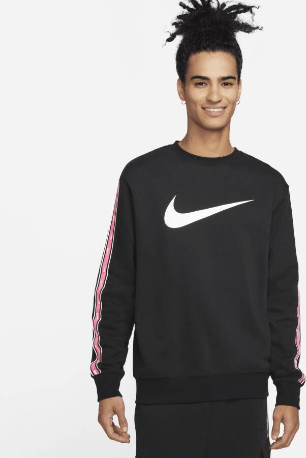 Nike Sportswear Repeat Sweatshirt van fleece voor heren Zwart