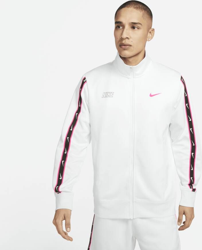 Nike Herhaalbare Zip-Up Sweatshirt voor Mannen Wit Heren