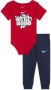Nike Sportswear Rompertje en broek voor baby's (3-6 maanden) Blauw - Thumbnail 1