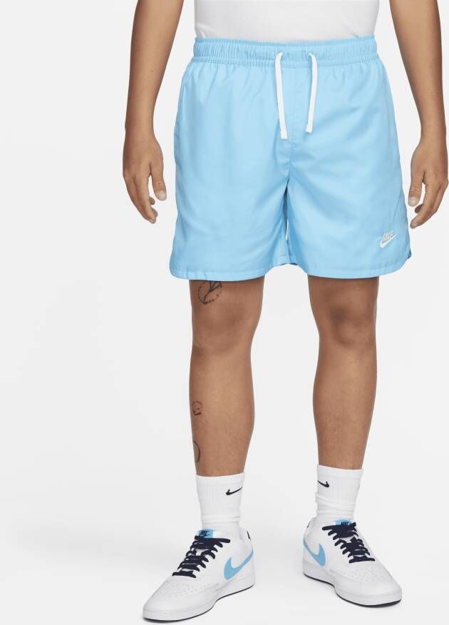 Nike Club Woven Lined Flow Short Sportshorts Kleding baltic blue white maat: XXL beschikbare maaten:L XL XXL