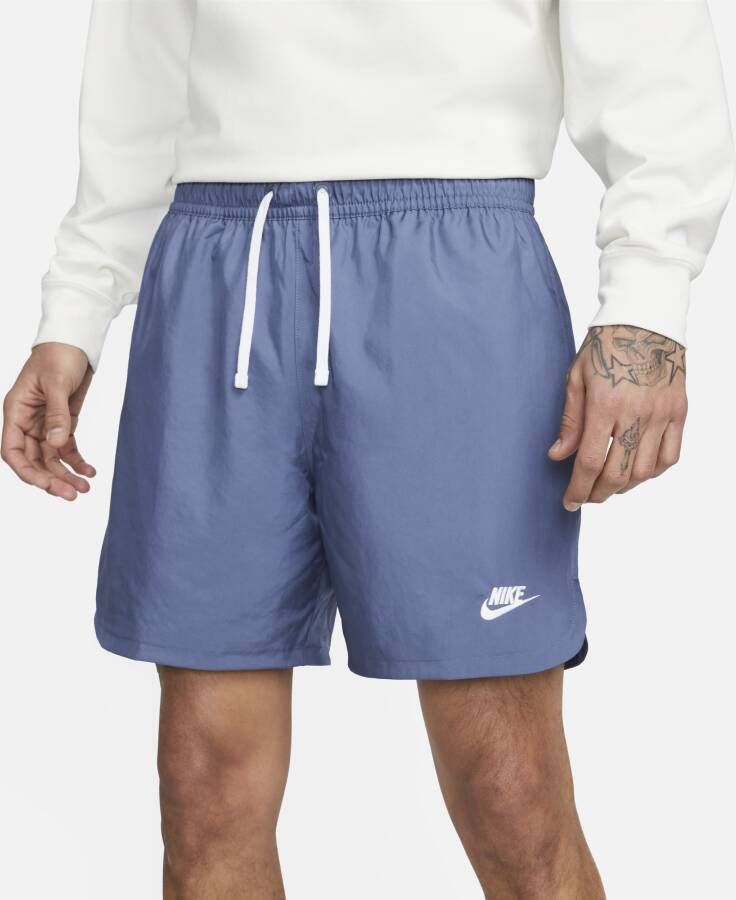Nike Club Woven Lined Flow Short Sportshorts Kleding diffused blue white maat: S beschikbare maaten:S XL XXL