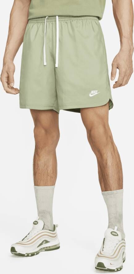 Nike Club Woven Lined Flow Short Sportshorts Kleding oil green white maat: XS beschikbare maaten:XS XL XXL