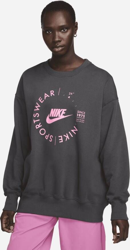 Nike Sportswear Sports Utility oversized sweatshirt met ronde hals voor dames Grijs