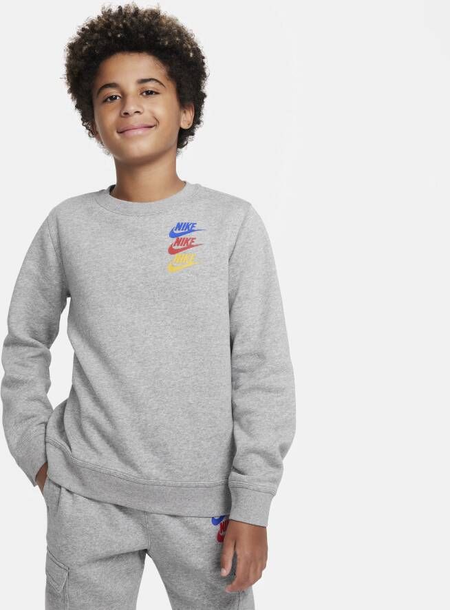 Nike Sportswear Standard Issue Fleece sweatshirt voor jongens Grijs