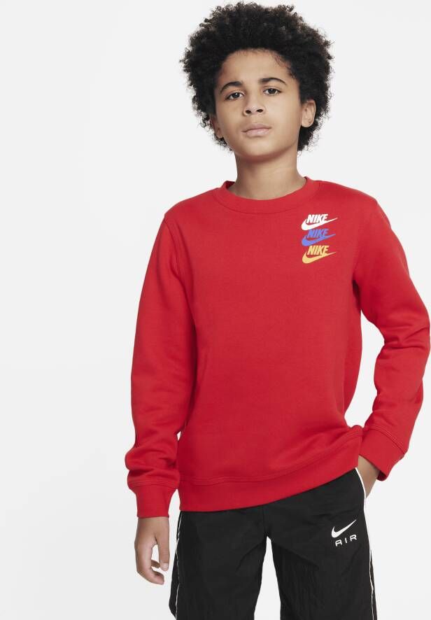 Nike Sportswear Standard Issue Fleece sweatshirt voor jongens Rood