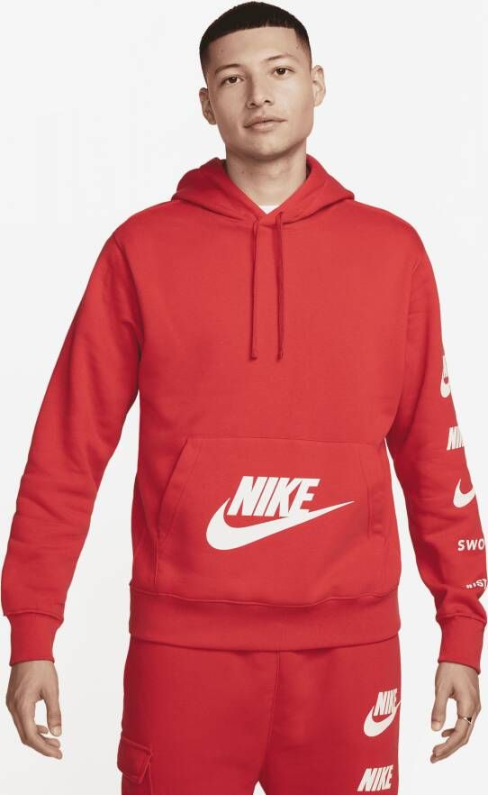 Nike Sportswear Standard Issue Fleecehoodie voor heren Rood