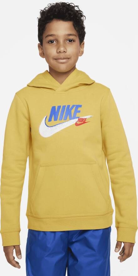Nike Sportswear Standard Issue Fleecehoodie voor jongens Geel