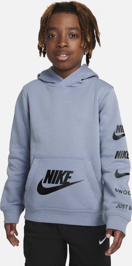 Nike Sportswear Standard Issue fleecehoodie voor kids Blauw