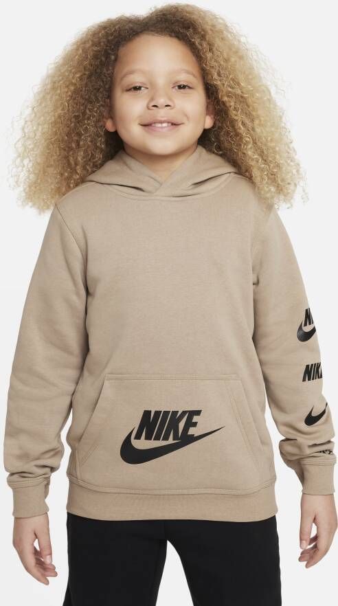 Nike Sportswear Standard Issue fleecehoodie voor kids Bruin