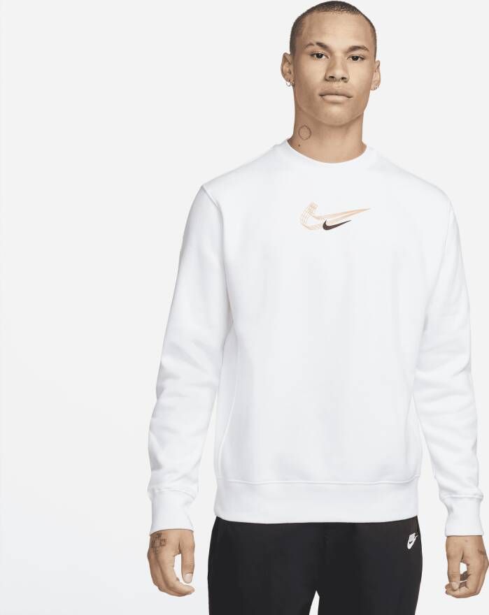 Nike Sportswear Sweatshirt van fleece voor heren Wit