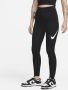 Nike Sportswear Swoosh Legging met hoge taille voor dames Zwart - Thumbnail 1